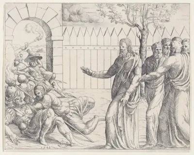 The Roman Soldiers Falling Before Christ, from Old and New Testaments