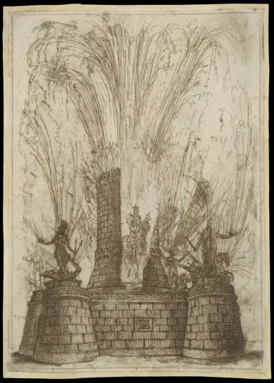 The Round Tower Ruptured to Reveal the Statue of the King of the Romans