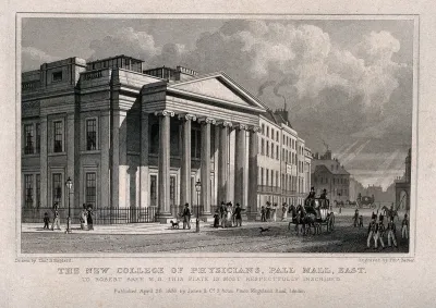 The Royal College of Physicians, Trafalgar Square: the elevation