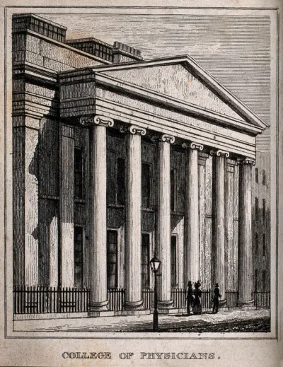 The Royal College of Physicians, Trafalgar Square: the portico