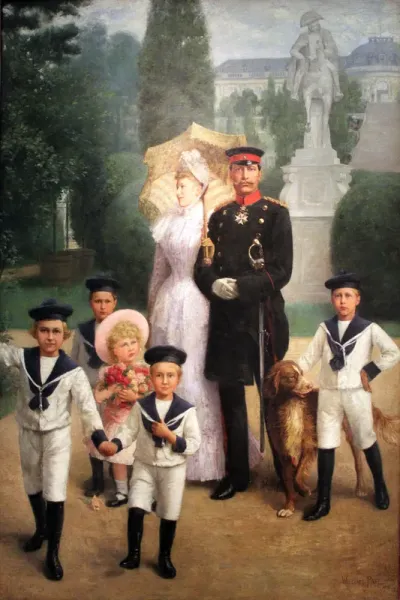 The Royal Family in Park Sanssouci: Wilhelm II, the Empress and the eldest princes
