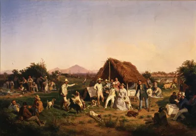 The royal family of Naples on the hunt