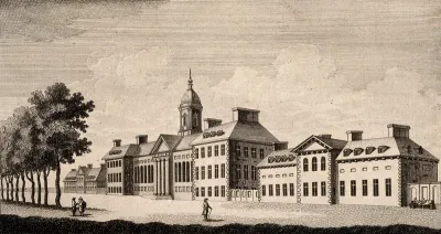 The Royal Hospital, Chelsea: three-quarter view of the north facade