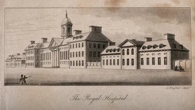 The Royal Hospital, Chelsea: viewed from the north side, looking east