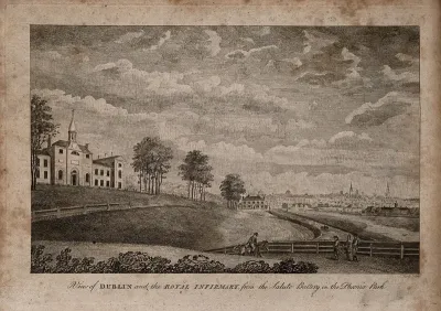 The Royal Infirmary from the Salute Battery in Phoenix Park, Dublin, Ireland
