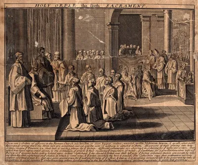 The sacrament of the Roman Catholic church; ordination