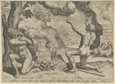 The Sacrifice of Abel, plate 1 from "The Story of Cain and Abel"