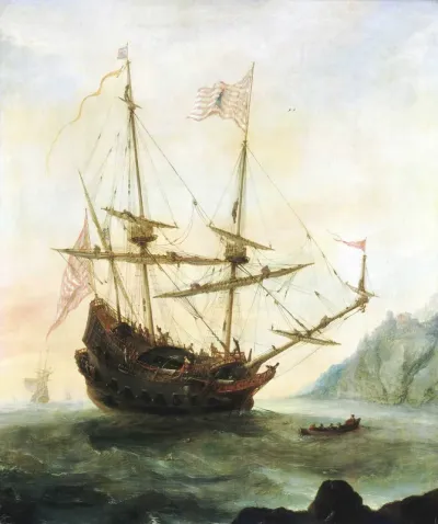 The 'Santa Maria' at Anchor