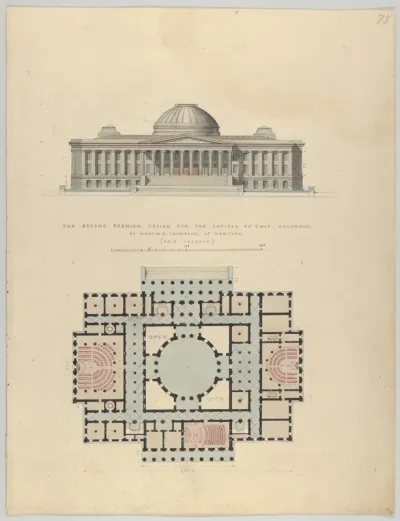 The Second Premium Design for the Capitol of Ohio, Columbus