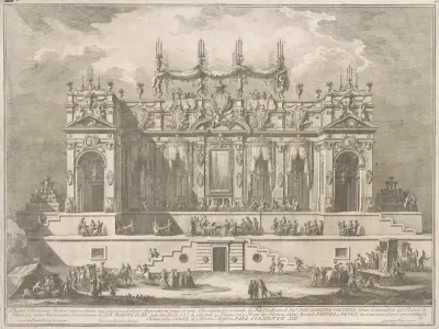The Seconda Macchina for the Chinea of 1764: A  Magnificent Gallery Illuminated at Night
