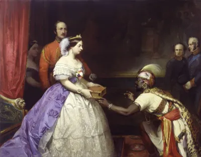 'The Secret of England's Greatness' (Queen Victoria presenting a Bible in the Audience Chamber at Windsor)