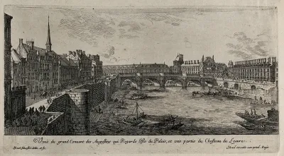 The Seine with the convent of the Augustinians and a part of the Louvre