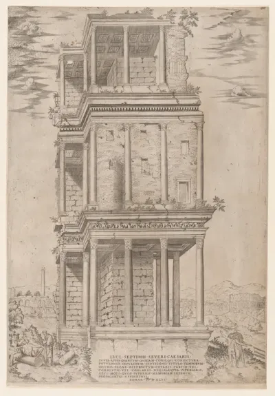 The Septizodium, from "Speculum Romanae Magnificentiae"
