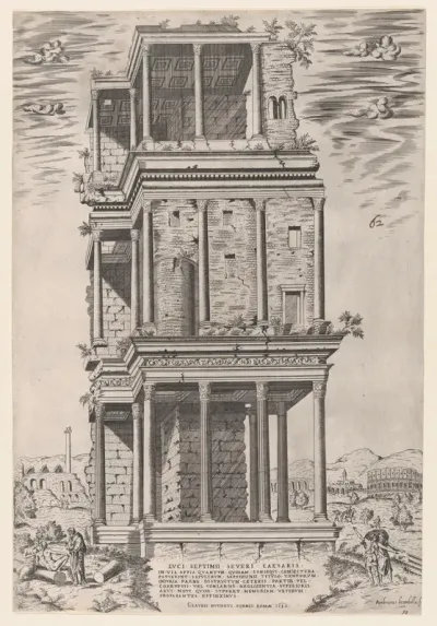 The Septizodium, from "Speculum Romanae Magnificentiae"