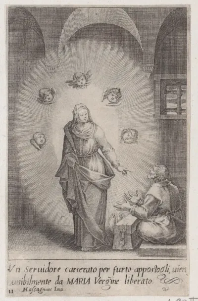 The Servant Set Free, from Scelta d'Alcuni Miracoli e Grazie della Santissima Nunziata di Firenze (Selection of Some Miracles and Graces that Occurred in the Church of the Annunziata in Florence)