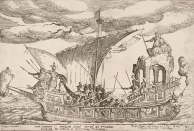 The ship of Agamemnon and Menelaus