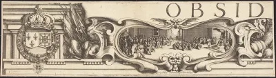 The Siege of La Rochelle [plate 1 of 16;  set comprises 1952.8.97-112]