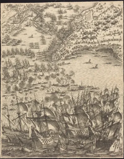 The Siege of La Rochelle [plate 11 of 16; set comprises 1952.8.97-112]