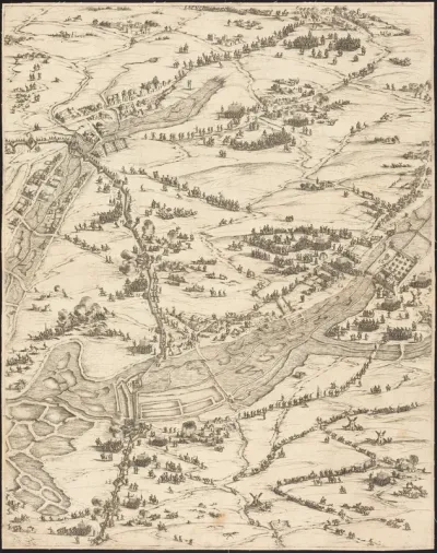 The Siege of La Rochelle [plate 7 of 16;  set comprises 1952.8.97-112]