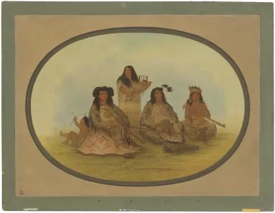 The Sioux Chief with Several Indians