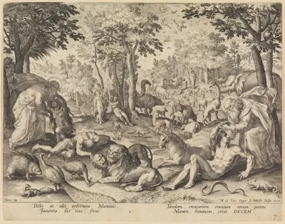 The Sixth Day: The Creation of Animals, Adam and Eve, from "The Creation of the World"