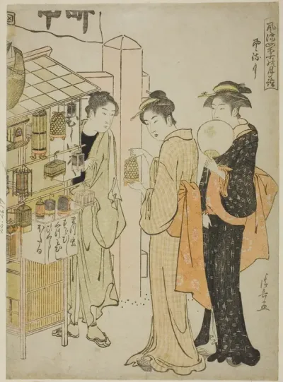The Sixth Month (Kazemachizuki), from the series "Fashionable Monthly Visits to Sacred Places in the Four Seasons (Furyu shiki no tsuki mode)"
