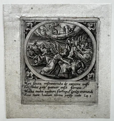 The Sixth Trumpet Call: Angels Kill a Third of Mankind, from Icones Revelationum... (The Revelations of St John)