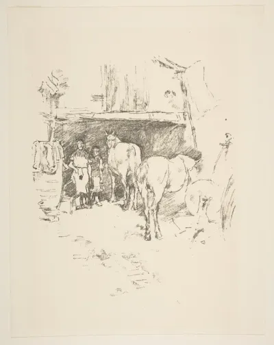 The Smith's Yard, from "The International Studio"
