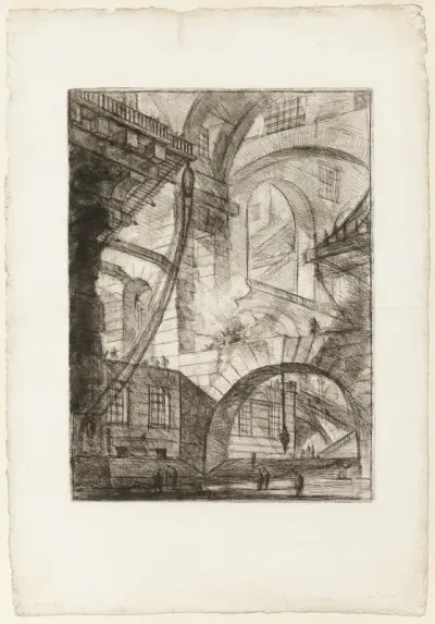The Smoking Fire, plate 6 from Imaginary Prisons