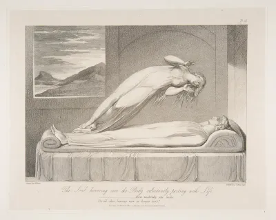 The Soul Hovering over the Body, Reluctantly Parting with Life, from "The Grave," a Poem by Robert Blair