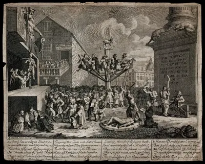 The South Sea Scheme: speculators ruined by the collapse of the South Sea Company