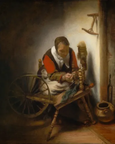 The Spinner, a Niddy-noddy Hanging on the Wall