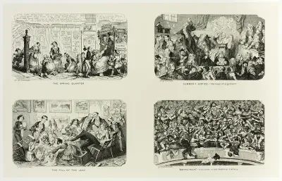 The Spring Quarter from George Cruikshank's Steel Etchings to The Comic Almanacks: 1835-1853 (top left)