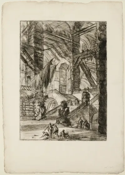 The Staircase with Trophies, plate 8 from Imaginary Prisons