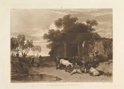 The Straw Yard, part II, plate 7 from "Liber Studiorum"