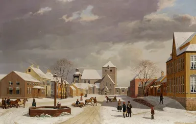 The street Munkegata in Trondheim, Norway.