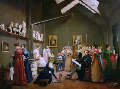 The Studio Interior of Abel de Pujol