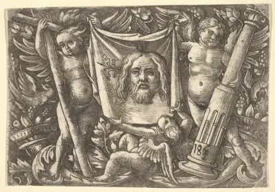 The Sudarium Held by Two Angels