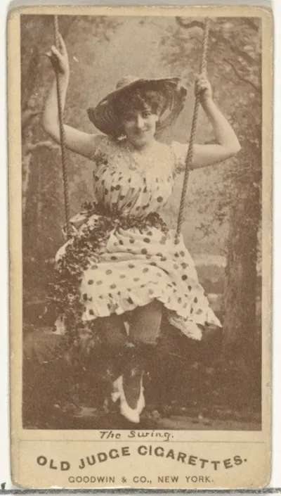 The Swing, from the Actors and Actresses series (N171) for Old Judge Cigarettes