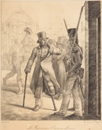 The Swiss Sentry at the Louvre (Le factionnaire Suisse au Louvre)