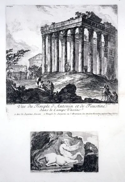 The temple of Antoninus and Faustina, Rome