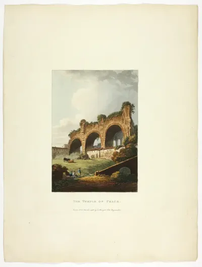 The Temple of Peace, plate nine from the Ruins of Rome