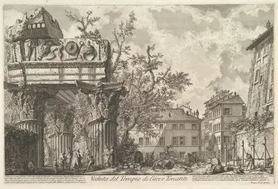 The Temple of Vespasian and Titus (Veduta del Tempio di Giove Tonante)