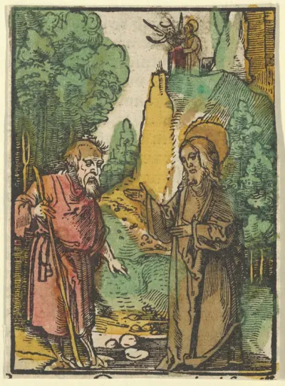 The Temptation of Christ, from Das Plenarium