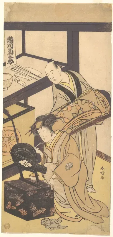 The Third Segawa Kikunojo in His Dressing Room