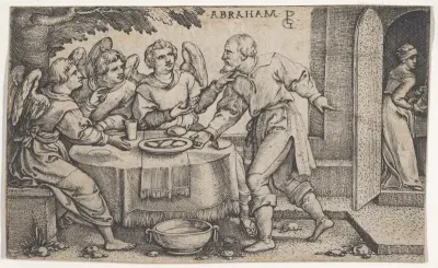 The Three Angels Visiting Abraham, from "The Story of Abraham"