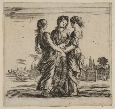 The three graces, from 'Game of Mythology' (Jeu de la Mythologie)