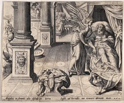 The three kings are ordered in a dream not to return to the land of Herod