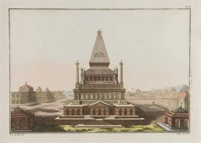 The tomb of Mausolus at Halicarnassus