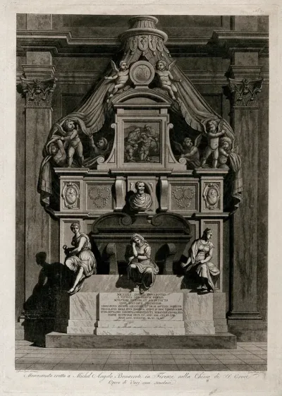 The tomb of Michelangelo Buonarroti in the church of Santa Croce, Florence